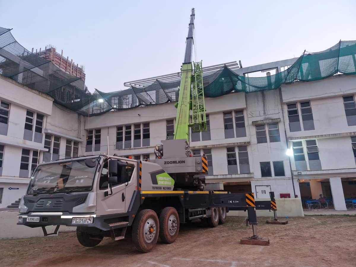 Heavy duty crane deployment for infrastructure project in Goa